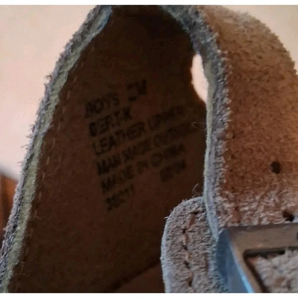 Woodstock Vintage Brand New York Brown‎ Upper Leather Slide Sandals Boys Size 2M